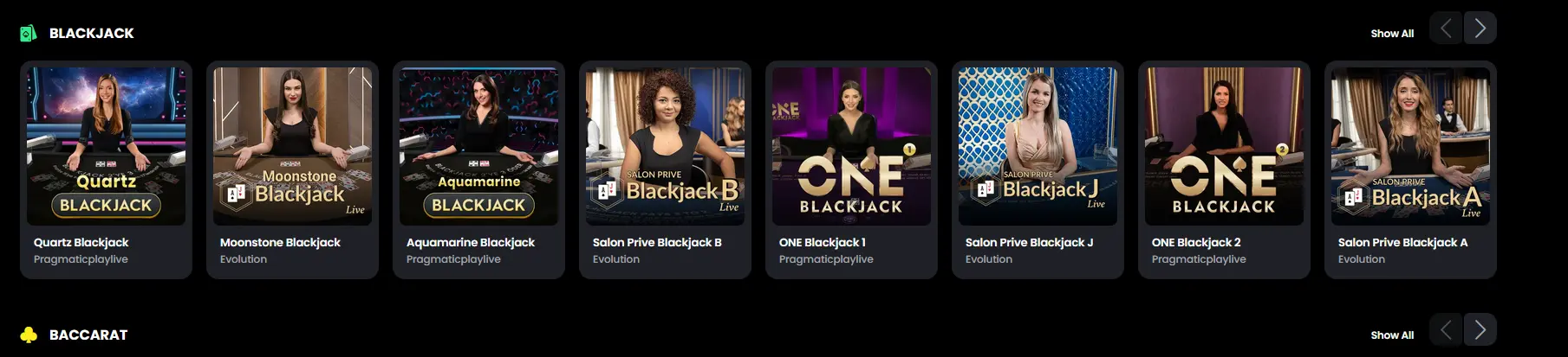 Live-Blackjack-Tisch bei Moonwin Casino